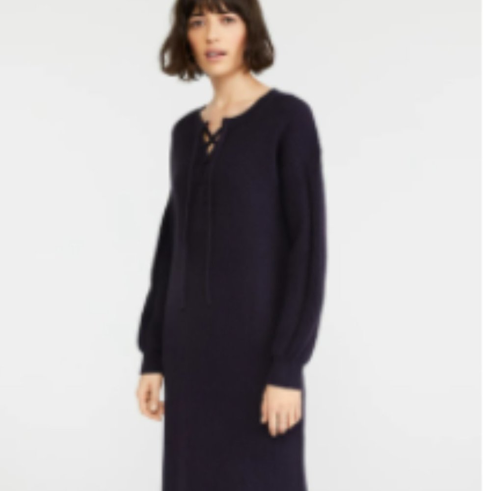 Ann Taylor Lace Up Sweater Dress Size Medium NWT